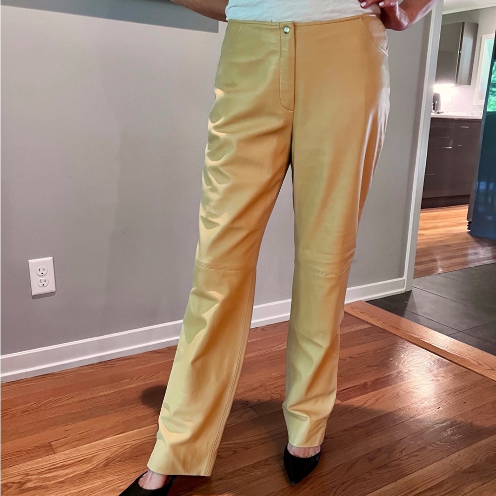Escada leather pants size 42